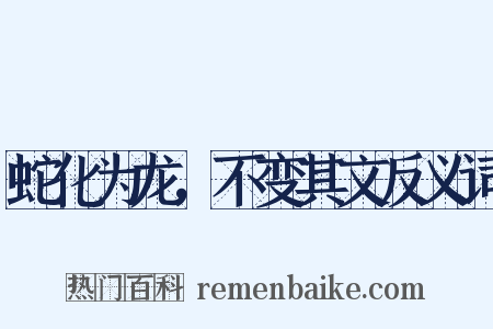 蛇化为龙，不变其文反义词是什么意思的图片